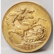 AUSTRALIA 1922 . ONE 1 SOVEREIGN . PERTH . GOLD